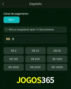 deposits JOGOS365